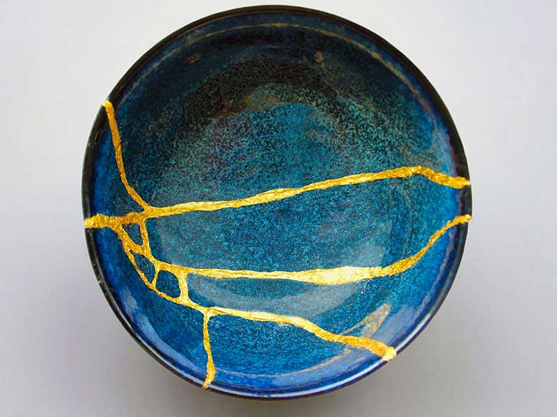 A kintsugi bowl